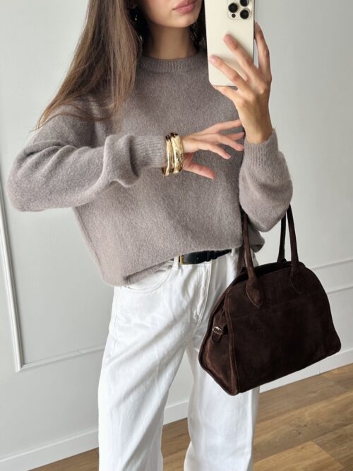 Knitted Sweater - Light Taupe