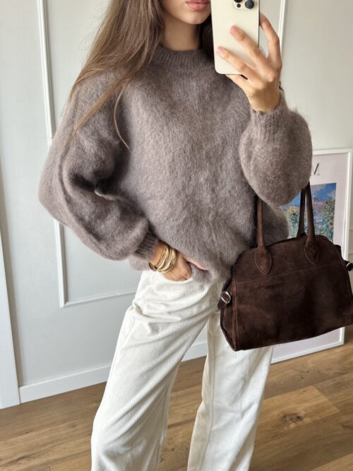 Kid Mohair - Sweter Bright Taupe