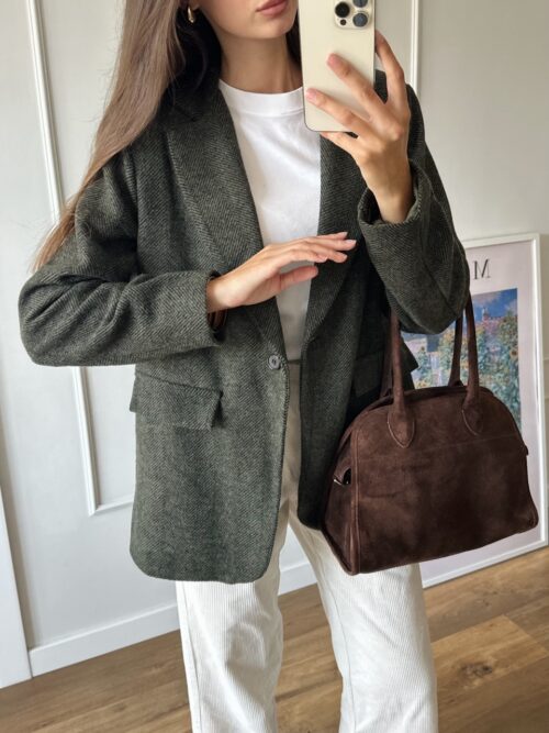 Marynarka Wełniana - British Green