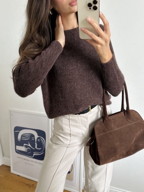 Alpaka - Sweter brązowy