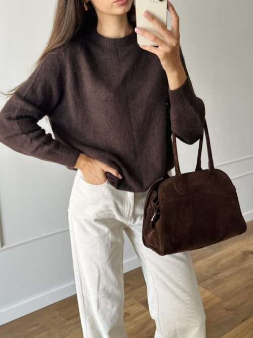 Knitted Sweater - Chocolate Brown