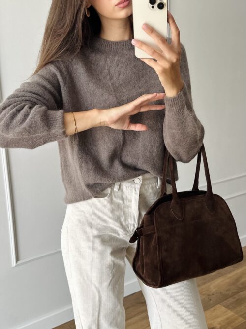 Knitted Sweater - Dark Taupe