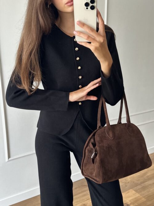 Komplet Dzianinowy - Czarny