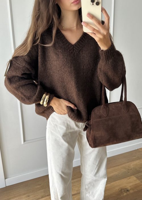 Sweter_vneck_brown_1